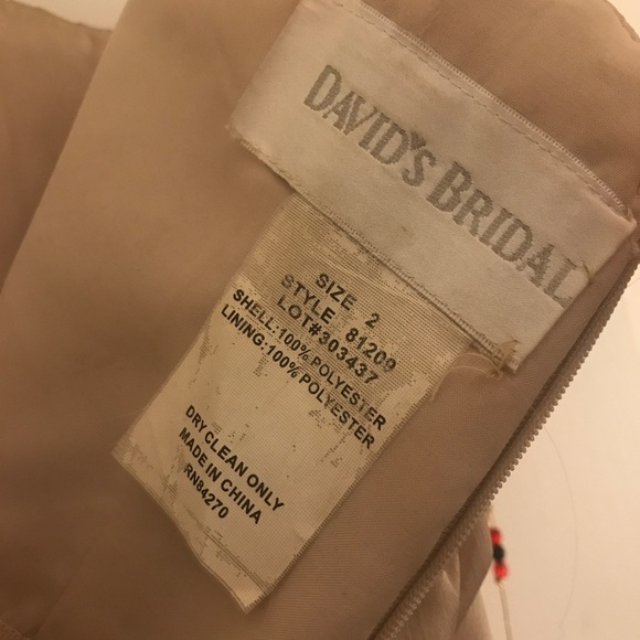 David's Bridal Satin Dress Style 81209 - Picture 4 of 5